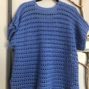 Hand-Crocheted Short-sleeved Sweater